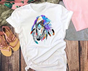 Beautiful Water Color Horse, Horse lover shirt, Gift for Horse girl, Horse person gift, Horse owner tee, Horse Mom shirt, Native Horse shirt