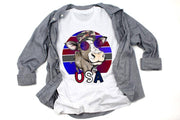Cow With Sunglasses USA Red White and Blue, American Cow, Merica Cow, Patriotic Cow shirt, Cow lover shirt, Farm Lover tee, Cow Mom shirt,