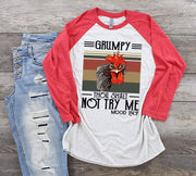 Chicken, Rooster, GRUMPY, Thou Shalt Not, Try Me,raglan, Funny chicken shirt,  Chicken lover gift,  Gift for grumpy Mom's,  Funny Rooster,