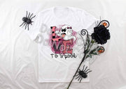 Fall Halloween LOVE To Spook design t-shirt