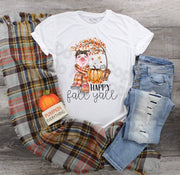 Adorable Pig Happy Fall Y'all... design t-shirt