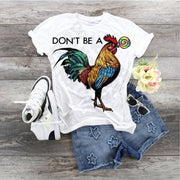 Don't Be A Cock Sucker Rooster, Rooster Shirt for Women, Shirt for Chicken Lovers, Colorful Rooster shirt for women, Funny Rooster Chicken t