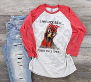 Chicken Rooster I May Look Calm But in My Head I have Pecked You 3 Times. Chicken shirt for women,   ladies chicken shirt. Farm shirt,