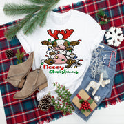 Christmas Cow Mooey Christmas ..  design t-shirt