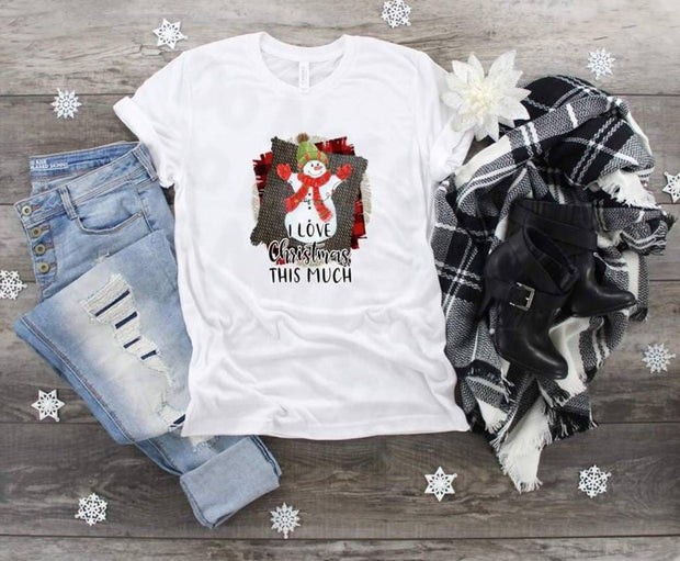 Snowman I Love Christmas This Much ...  design t-shirt
