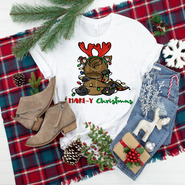 MARE-Y Christmas  Horse design t-shirt