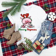 Merry Pigmas Christmas Pig design t-shirt