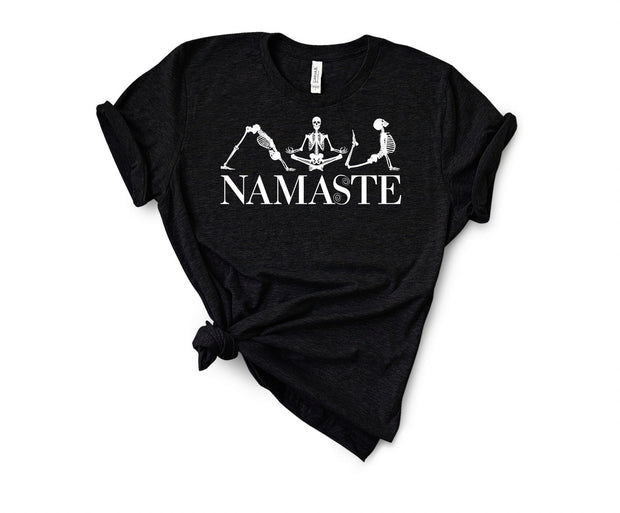 Namaste Skeletons.. shirt Bella Canvas tshirt