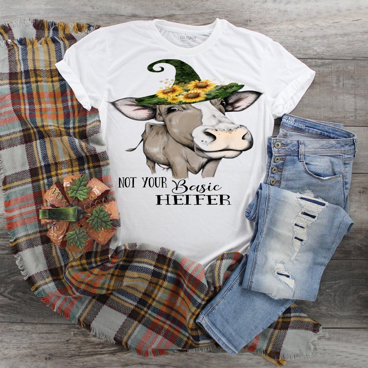 Not Your Basic Heifer Witch Cow...shirt Bella Canvas tshirt direct to garment