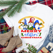 Christmas Gnomes, Merry Elfin Christmas, Christmas Elf's shirt, Cute Gnomes, Gnome Christmas Shirt. Funny Elf Christmas Tee, Merry Elfs,