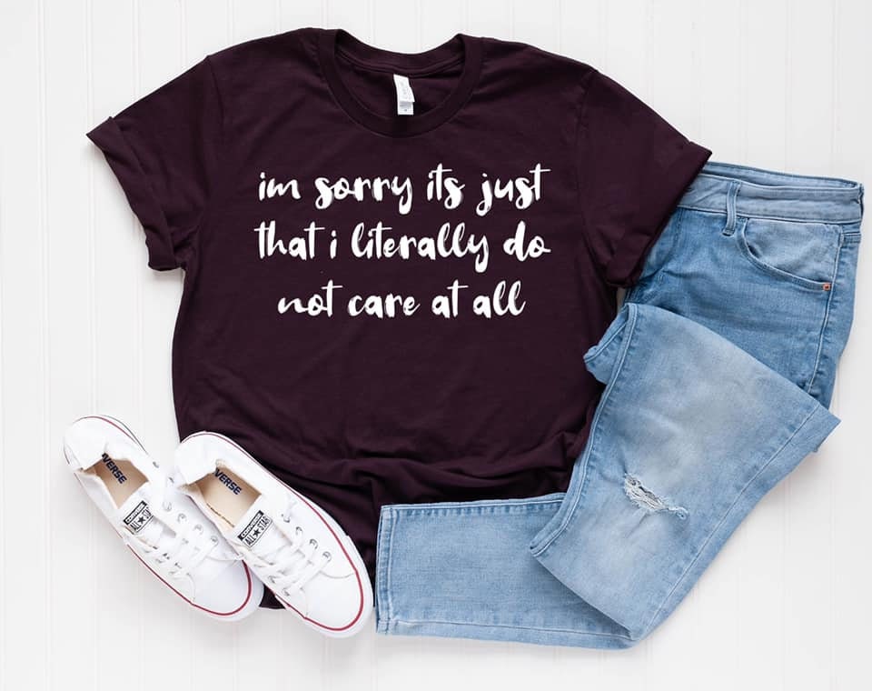 I’m sorry It just I literally Do Not Care At All, Don’t Care At All shirt, Who  Cares t, men’s don’t care shirt, Unisex don’t care at all