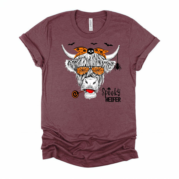 Highland Long Haired Cow, Halloween Spooky Heifer, Halloween Cow, Long Hair Cow Halloween, Spooky Heifer, Halloween Heifer, Cow Lover shirt