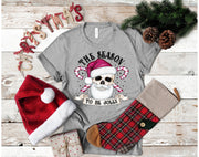 Christmas, Season To Be Jolly, Skull, Creepy Christmas Skull, Skull Santa, Christmas Skull, Jolly Skull, Candy Canes and Skulls, Creepy,