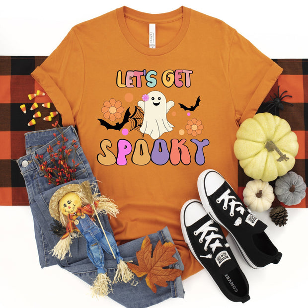 Let's Get Spooky, Let's Get Spooky Ghost, Retro Ghost, Hippie Flower Ghost, Love Halloween, Hippie Ghost, Spooky Ghost, Retro Halloween