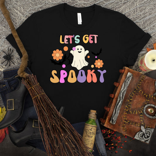 Let's Get Spooky, Let's Get Spooky Ghost, Retro Ghost, Hippie Flower Ghost, Love Halloween, Hippie Ghost, Spooky Ghost, Retro Halloween