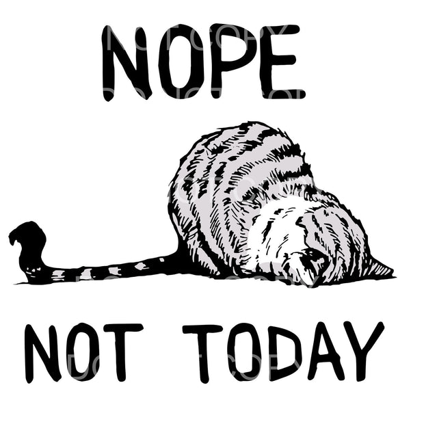 Funny Cat design, Nope Not Today Cat, Not Today, Not Today Cat design,  Cat Lover shirt Digital Download, PNG Direct to garment, Sublimation